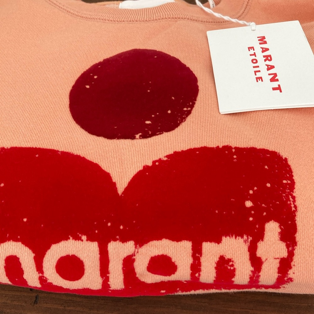 Marant Étoile Peach and Red Sweatshirt